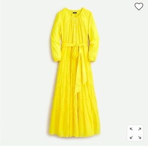JCrew yellow maxi dress size M